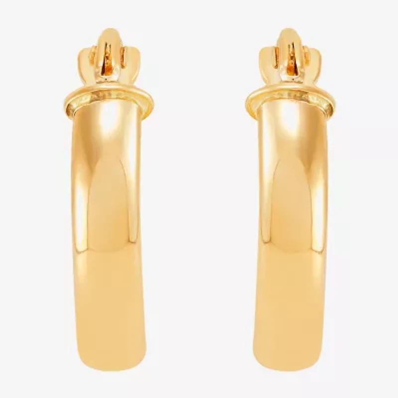 Limited Quantities! Womens 14K Gold 11.2mm Hoop Earrings