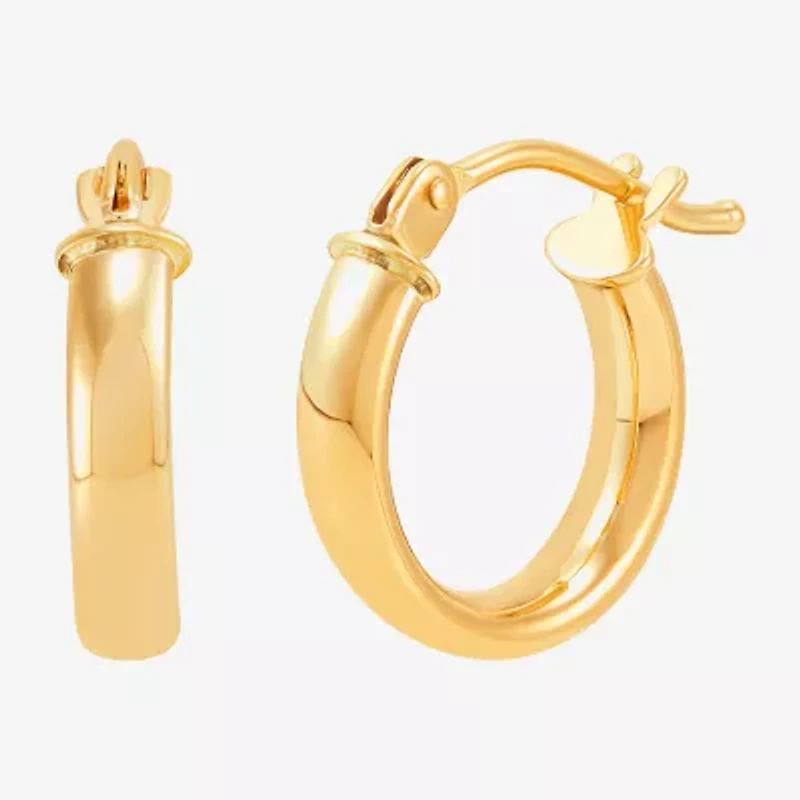 Limited Quantities! Womens 14K Gold 11.2mm Hoop Earrings