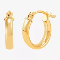 Limited Quantities! Womens 14K Gold 11.2mm Hoop Earrings