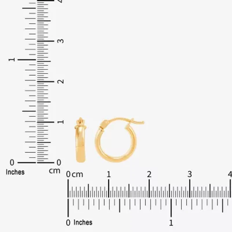 Limited Quantities! Womens 14K Gold 11.2mm Hoop Earrings
