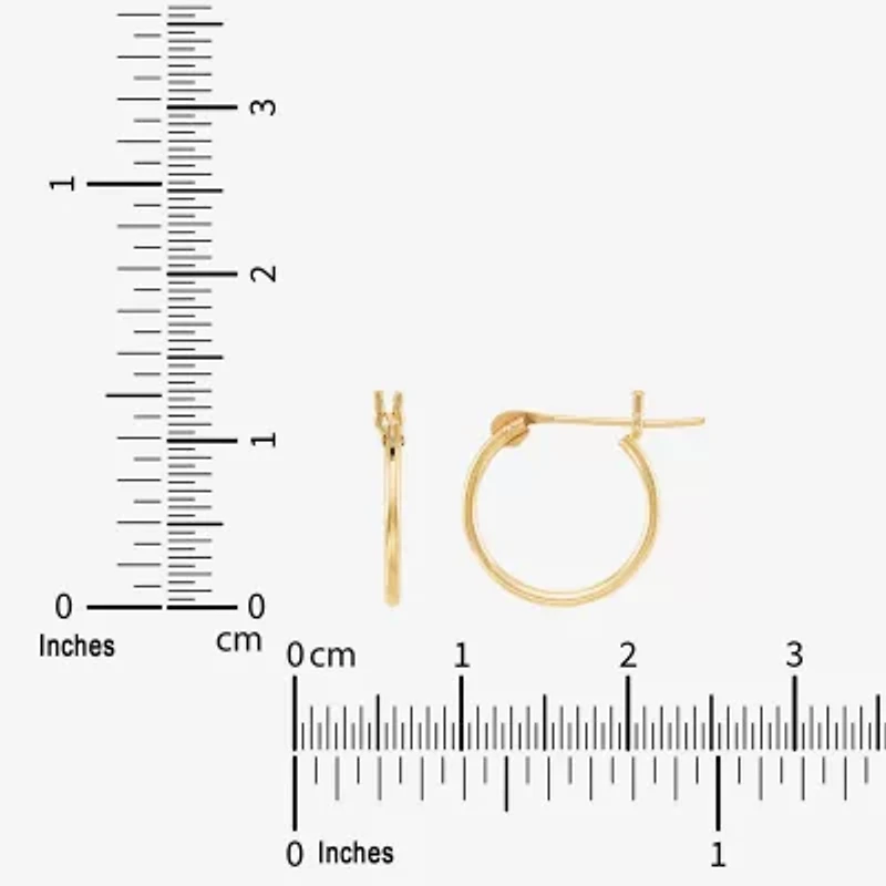 Limited Quantities! Girls 10K Gold 12mm Hoop Earrings