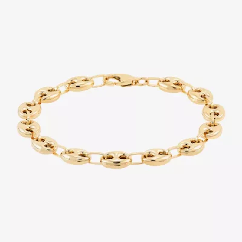 Limited Quantities! Womens 14K Gold Inch Hollow Mariner Chain Bracelet