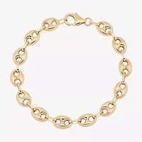 Limited Quantities! Womens 14K Gold Inch Hollow Mariner Chain Bracelet