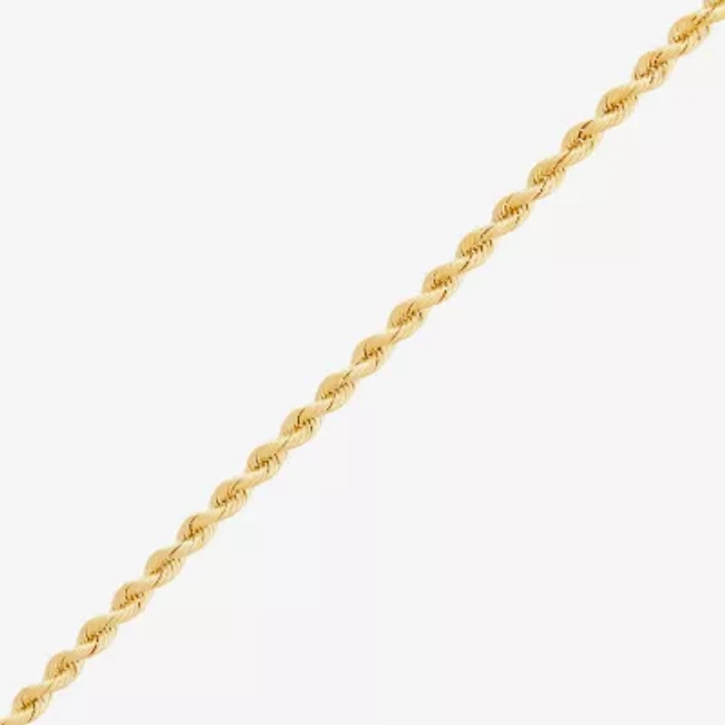 Limited Quantities! Womens 14K Gold 7.5 Inch Solid Rope Chain Bracelet