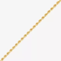 Limited Quantities! Womens 14K Gold 7.5 Inch Solid Rope Chain Bracelet