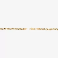 Limited Quantities! Womens 10K Gold 7.5 Inch Hollow Rope Chain Bracelet