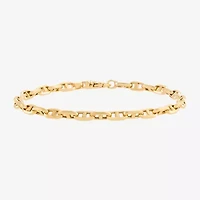 Limited Quantities! Womens 14K Gold 8 Inch Hollow Mariner Chain Bracelet