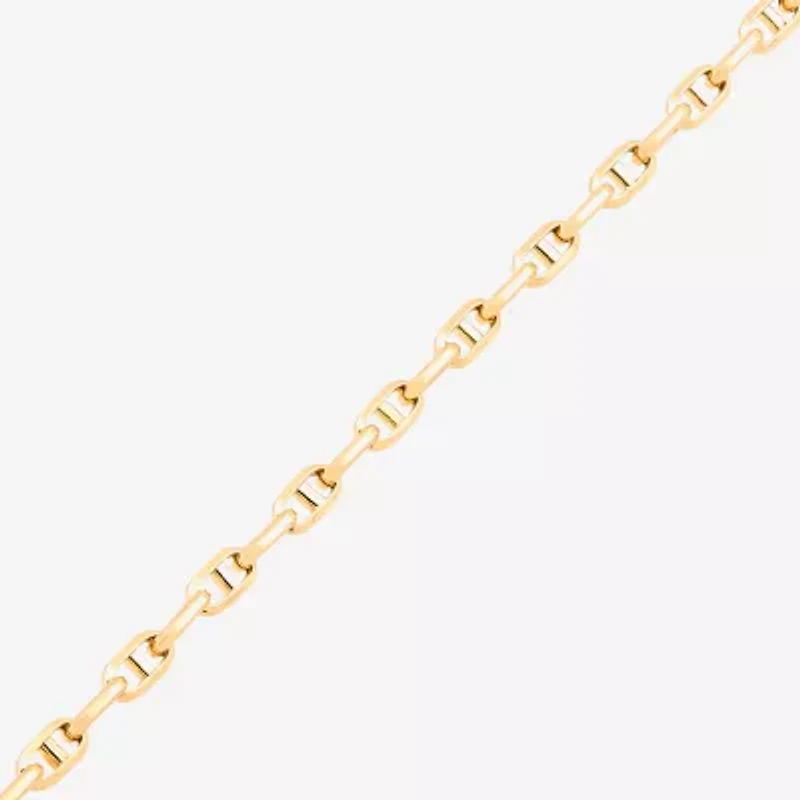 Limited Quantities! Womens 14K Gold 8 Inch Hollow Mariner Chain Bracelet