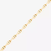 Limited Quantities! Womens 14K Gold 8 Inch Hollow Mariner Chain Bracelet