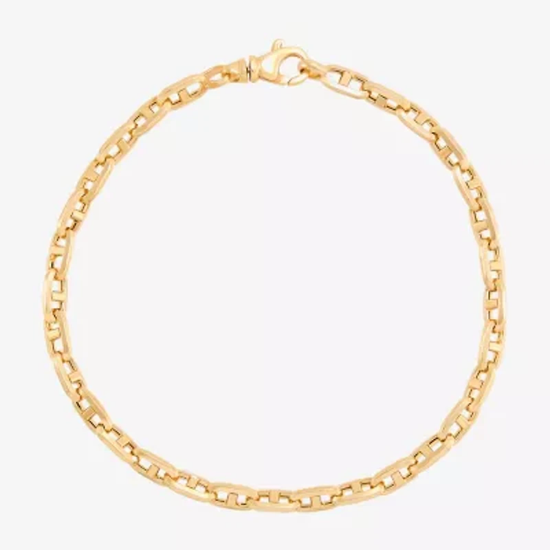 Limited Quantities! Womens 14K Gold 8 Inch Hollow Mariner Chain Bracelet
