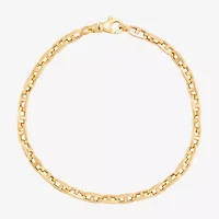 Limited Quantities! Womens 14K Gold 8 Inch Hollow Mariner Chain Bracelet