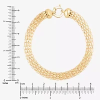 Limited Quantities! Womens 10K Gold 7.25 Inch Hollow Popcorn Chain Bracelet