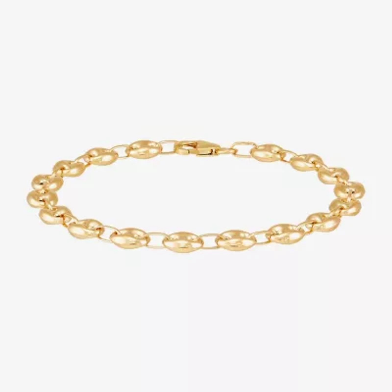 Limited Quantities! Womens 14K Gold 7.5 Inch Mariner Chain Bracelet