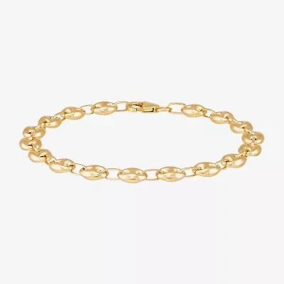 Limited Quantities! Womens 14K Gold 7.5 Inch Mariner Chain Bracelet