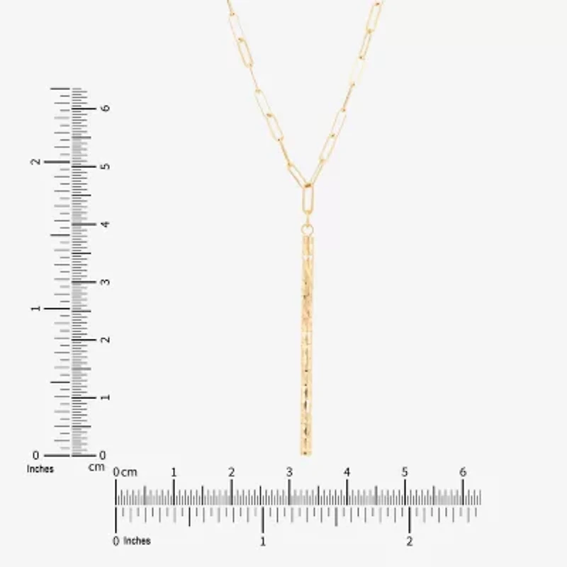 Limited Quantities! Womens 10K Gold 17 Inch Y Necklace