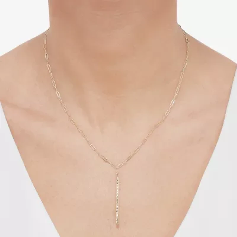 Limited Quantities! Womens 10K Gold 17 Inch Y Necklace