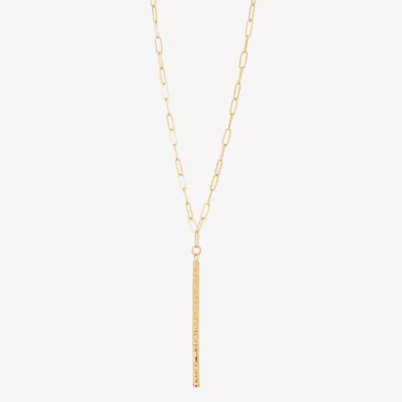 Limited Quantities! Womens 10K Gold 17 Inch Y Necklace