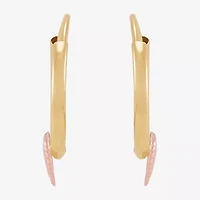 Limited Quantities! Girls 14K Gold 13.7mm Heart Hoop Earrings
