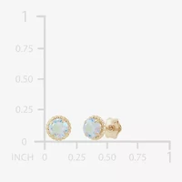 Limited Quantities! White Cubic Zirconia 14K Gold 6mm Stud Earrings