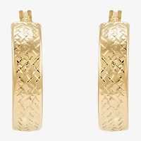 Limited Quantities! Womens 10K Gold 22mm Hoop Earrings