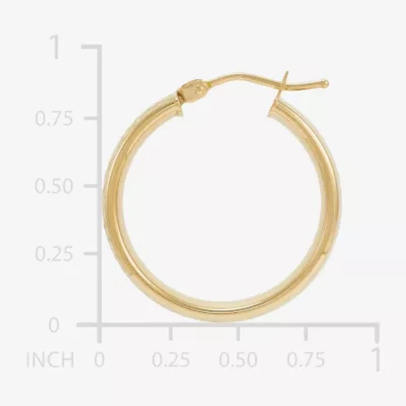 Limited Quantities! Womens 10K Gold 22mm Hoop Earrings