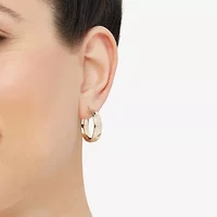 Limited Quantities! Womens 10K Gold 22mm Hoop Earrings