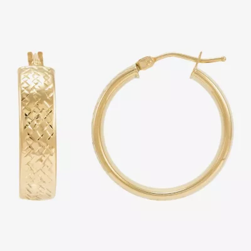 Limited Quantities! Womens 10K Gold 22mm Hoop Earrings