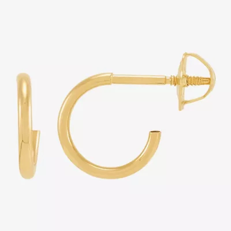 Limited Quantities! Girls 14K Gold 12.5mm Hoop Earrings