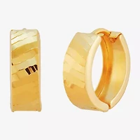 Limited Quantities! Womens 10K Gold 12.7mm Hoop Earrings