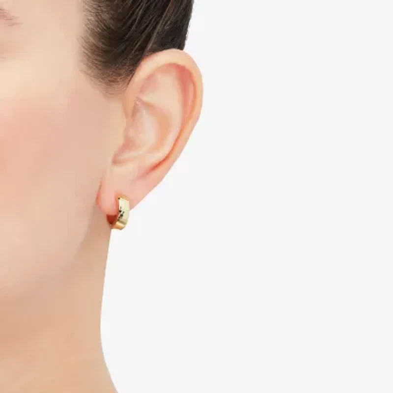 Limited Quantities! Womens 10K Gold 12.7mm Hoop Earrings