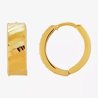 Limited Quantities! Womens 10K Gold 12.7mm Hoop Earrings