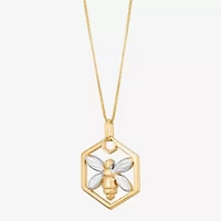 Limited Quantities! Womens 10K Gold Inch Pendant Necklace