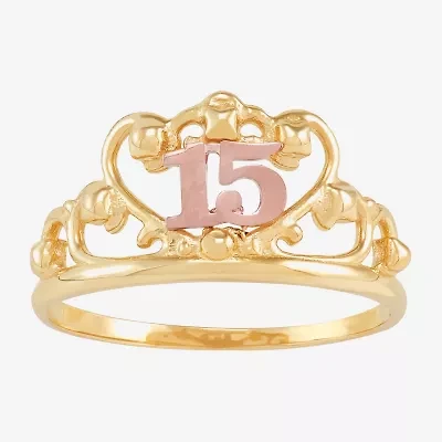 Limited Quantities! Womens 14K Gold Crown Cocktail Ring