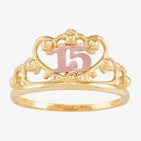 Limited Quantities! Womens 14K Gold Crown Cocktail Ring