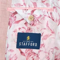 Stafford Linen Cotton Blend Mens Plaid Classic Fit Linen Sport Coat
