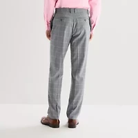 Van Heusen Mens Modern Fit Windowpane Flat Front Suit Pant