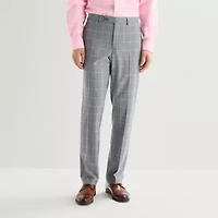 Van Heusen Mens Modern Fit Windowpane Flat Front Suit Pant