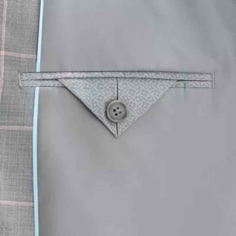 Van Heusen Mens Modern Fit Windowpane Suit Jacket