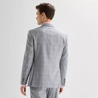 Van Heusen Mens Modern Fit Windowpane Suit Jacket