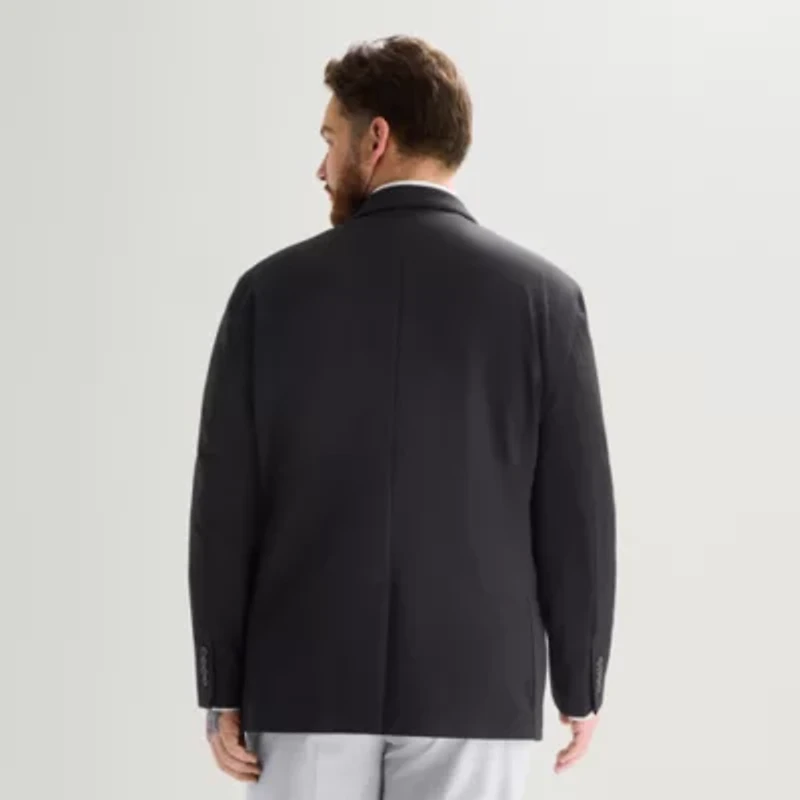 J. Ferrar 360 Stretch Knit Texture Mens Big and Tall Fabric Regular Fit Sport Coat