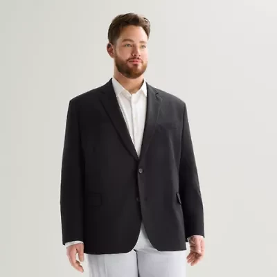 J. Ferrar 360 Stretch Knit Texture Mens Big and Tall Fabric Regular Fit Sport Coat