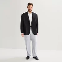 J. Ferrar 360 Stretch Knit Texture Mens Big and Tall Fabric Regular Fit Sport Coat