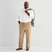 Stafford Mens Classic Fit Big and Tall Dress Flat Front Pant