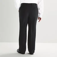J. Ferrar Linen Blend Texture Mens Straight Fit Big and Tall Flat Front Pant