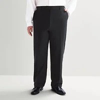 J. Ferrar Linen Blend Texture Mens Straight Fit Big and Tall Flat Front Pant