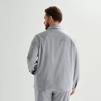 J. Ferrar Two Pocket Mens Lightweight Big and Tall Shirt Jacket