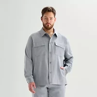 J. Ferrar Two Pocket Mens Lightweight Big and Tall Shirt Jacket