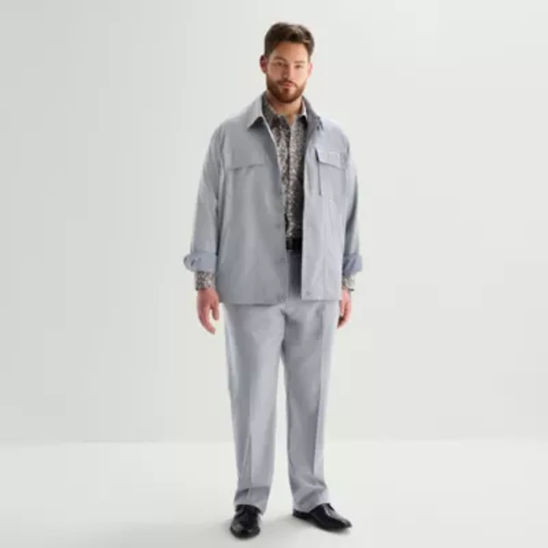 J. Ferrar Two Pocket Mens Lightweight Big and Tall Shirt Jacket