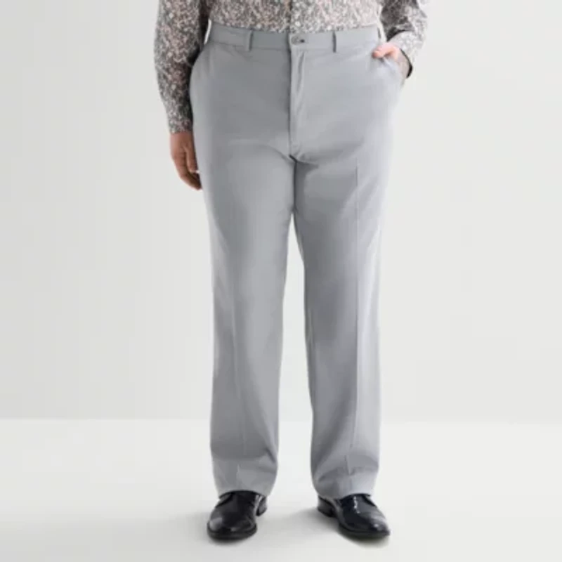 J. Ferrar Mens Straight Fit Big and Tall Trouser