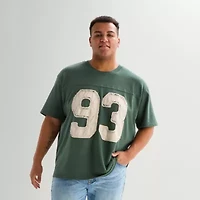 Arizona Mens Crew Neck Short Sleeve Classic Fit Big and Tall Graphic T-Shirt